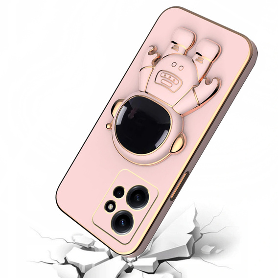 Чехол до Xiaomi Redmi Note 12 4G, Astronaut, розовый rose gold