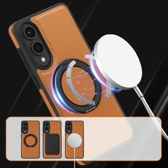 Чохол для Realme 12 Pro 5G / 12 Pro+ 5G, Leather Kickstand Ring, чорний