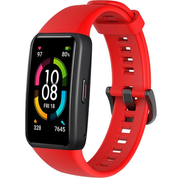 Силиконовый ремешок для Huawei Band 6 / Honor Band 6, Red