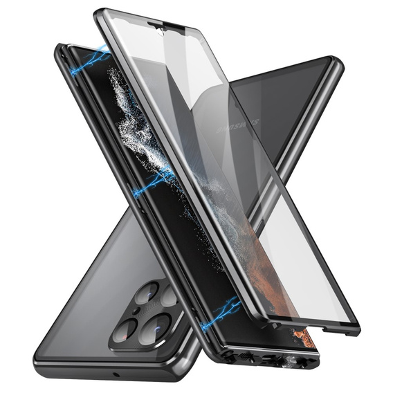 Чохол для Samsung Galaxy S24 Ultra, Magnetic Dual Glass, чорний