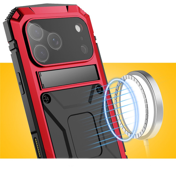 Чехол R-JUST с подставкой и встроенным стеклом для iPhone 17 Pro