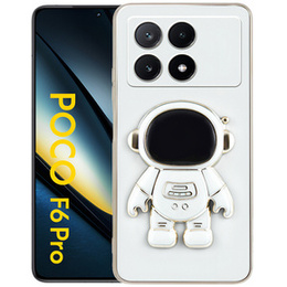 Чехол до Xiaomi Poco F6 Pro, Astronaut, белый