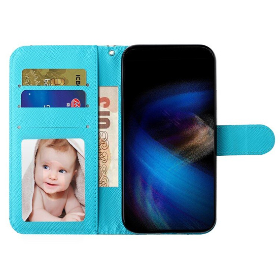 Откидной чехол для Xiaomi Redmi 13C / Poco C65, Wallet, Marble зелёный