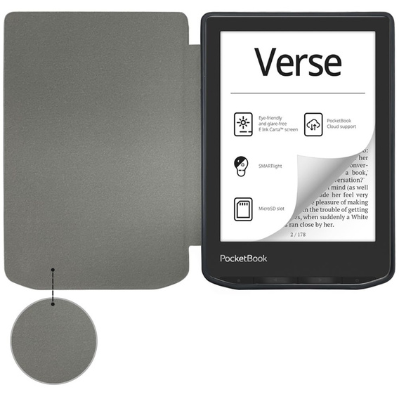 Чохол для Pocketbook Verse / Verse Pro, Smartcase, чорний