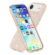 Чехол для iPhone Air, для MagSafe, глиттер, полупрозрачное золото