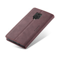 Чехол CASEME для Xiaomi do Redmi Note 9s / 9 Pro, Leather Wallet Case, бордовый