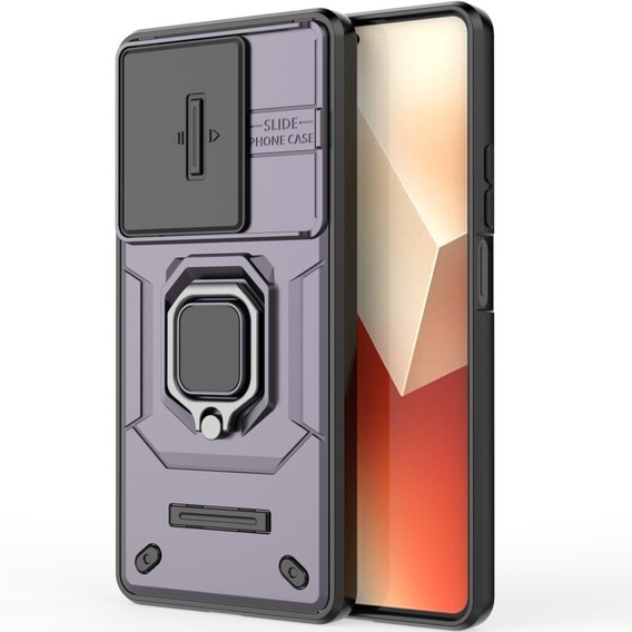 Чехол для Xiaomi Redmi Note 13 5G, KickStand Camera Lens, фиолетовый