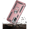 Бронированный Чехол до Xiaomi Redmi Note 10 Pro, Nox Case Ring, розовый rose gold