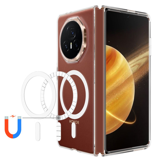 Чохол для Honor Magic V3 5G, Fusion Hybrid, для MagSafe, прозорий
