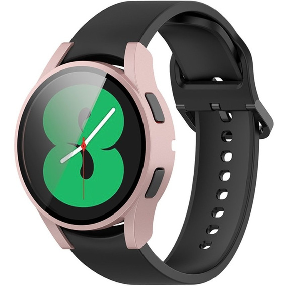 2в1 чехол и защитное стекло для часов Samsung Galaxy Watch 4 44mm, Pink