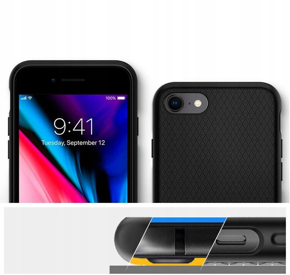 Чoхол Spigen до iPhone 7/8/SE 2020/SE 2022, Liquid Air, чорний