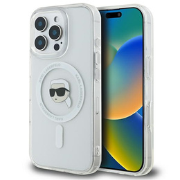 Чехол Karl Lagerfeld IML Metal Karl Head MagSafe для iPhone 16 Pro Max