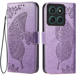 Откидной чехол для Motorola Moto G86 5G, Butterfly, фиолетовый