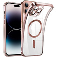 Чохол для iPhone 14 Pro, Electro MagSafe, рожевий + Скло на екран