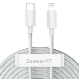 BASEUS Wisdom Kaбель TYPE-C 150CM/5A (2 sztuki) - White