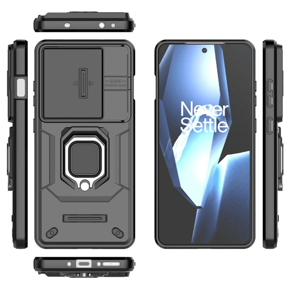 Чохол для OnePlus 13R, KickStand Camera Lens, чорний