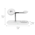 Индуктивное зарядное устройство Qi2 3in1 15 Вт для iPhone / Apple Watch / Airpods / Galaxy / Galaxy Watch / Galaxy Buds, белый