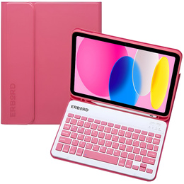 Чехол + клавиатура iPad 10.9 2022 10 Gen, Pen Slot, розовый rose gold