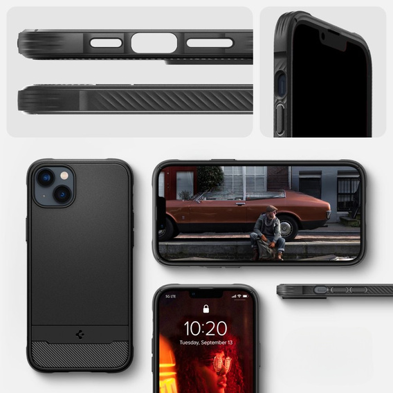 Чoхол Spigen до iPhone 14 Plus, Rugged Armor MagSafe, чорний