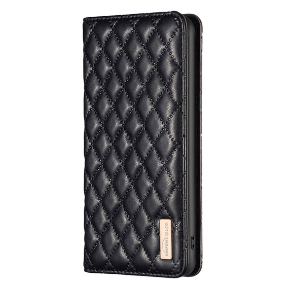 Откидной чехол для Xiaomi Redmi Note 13 Pro 4G / Xiaomi Redmi Note 14S / Xiaomi Poco M6 Pro 4G, Wallet, BINFEN COLOR, чёрный