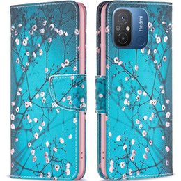 Откидной чехол для Xiaomi Redmi 12C, Wallet, sakura, синий