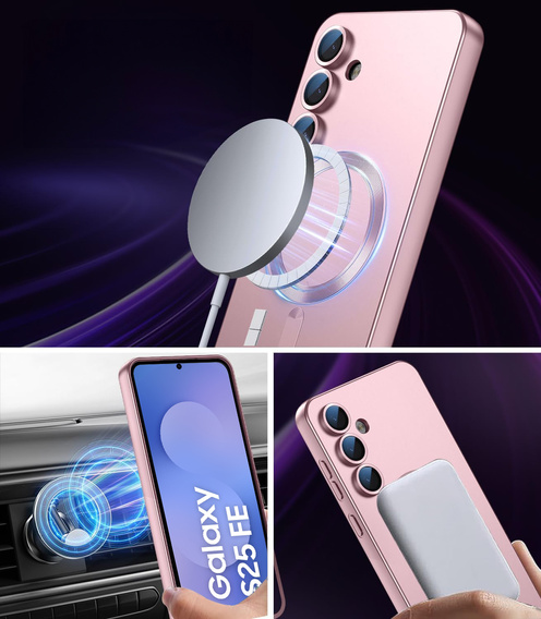 Чохол для Samsung Galaxy S25 FE, ColorMag, для MagSafe, рожевий