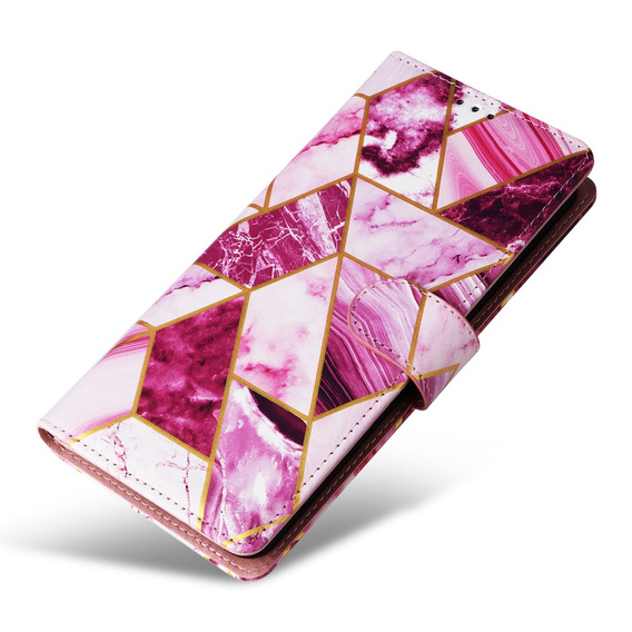 Чохол-книжка для Xiaomi Redmi Note 13 Pro 4G / Xiaomi Redmi Note 14S / Xiaomi Poco M6 Pro 4G, Wallet, Marble фіолетовий
