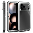 Чехол для iPhone 15 Pro, бронированный, со встроенным стеклом, красный