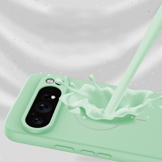 Силиконовый чехол для Google Pixel 10 Pro XL, для MagSafe, зеленый