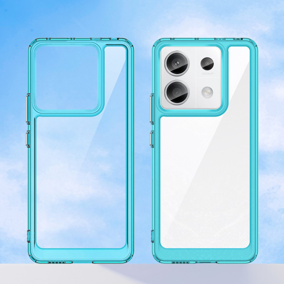 Чехол до Xiaomi Redmi Note 13 Pro 5G, Fusion Hybrid, прозрачный / синий