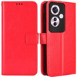 Откидной чехол для Oppo Reno 11F 5G, Crazy Horse Wallet, красный