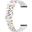 Силиконовый ремешок для Huawei Band 7, White / Colorful