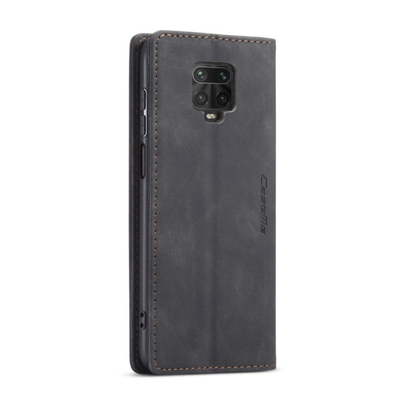 Чехол CASEME для Xiaomi do Redmi Note 9s / 9 Pro, Leather Wallet Case, чёрный