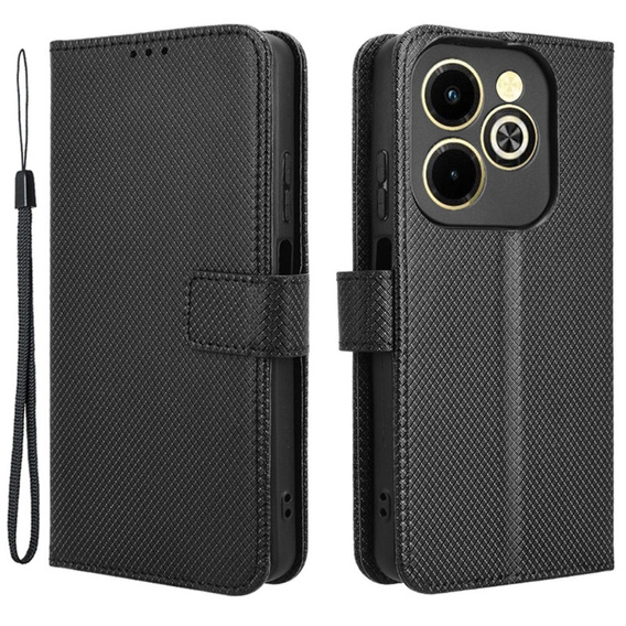Чохол-книжка для Infinix Hot 40i, Wallet Smart Magnet, чорний