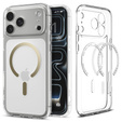 Чохол Spigen для iPhone 17 Pro Max, Ultra Hybrid MagSafe, прозорий/золотий, прозорий/золотий