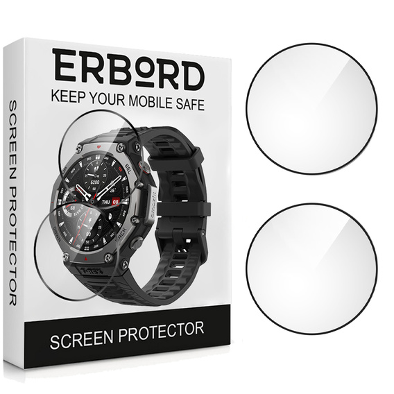 2x Гібридне скло ERBORD для Amazfit T-Rex 3