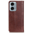 Чехол до Motorola Moto G24 / G24 Power / G04, Wallet Litchi Leather, коричневый