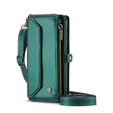 Чехол CASEME для Samsung Galaxy S24 FE, RFID Leather Wallet, с плечевым ремнем, зелёный