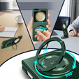 Чехол GKK для Galaxy Z Flip 5 5G, углы Dropproof MagSafe, прозрачный / фиолетовый
