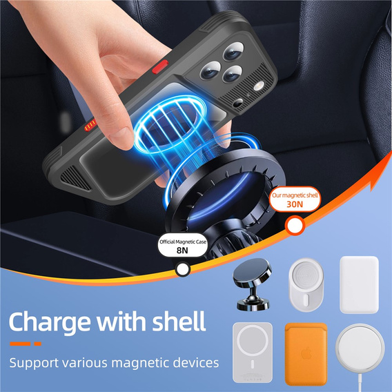 Водонепроникний чохол SHELLBOX GTM IP68 з MagSafe для iPhone 17 Pro Max