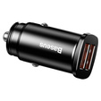 Baseus Автомобільний зарядний пристрій  2XUSB QC 3.0 30W - Black