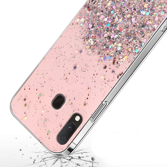 Чoхол до Samsung Galaxy A20E, Glittery, рожевий
