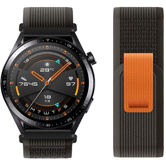 Ремешок Nylon до Samsung Galaxy Watch Active 22mm, Grey