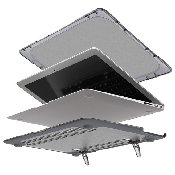 Чехол Kickstand Full Protection для Macbook Air 13 A1369/A1466 - Grey