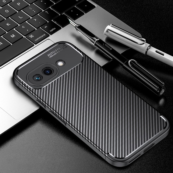 Чехол до Xiaomi Poco F7 Pro, Carbon, чёрный