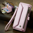 Чехол CASEME для Samsung Galaxy S24 FE, RFID Leather Wallet, с плечевым ремнем, розовый