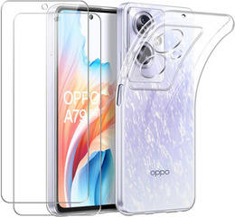 Тонкий чехол для Motorola Moto G54 5G, прозрачный + 9H стекло