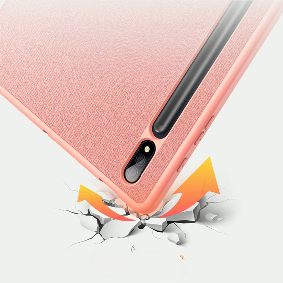 Чохол для Samsung Galaxy Tab S9+ 12.4", Dux Ducis Domo, рожевий rose gold