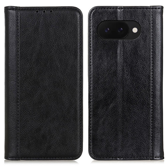 Флип-кейс для Google Pixel 9A, Split Leather, чёрный