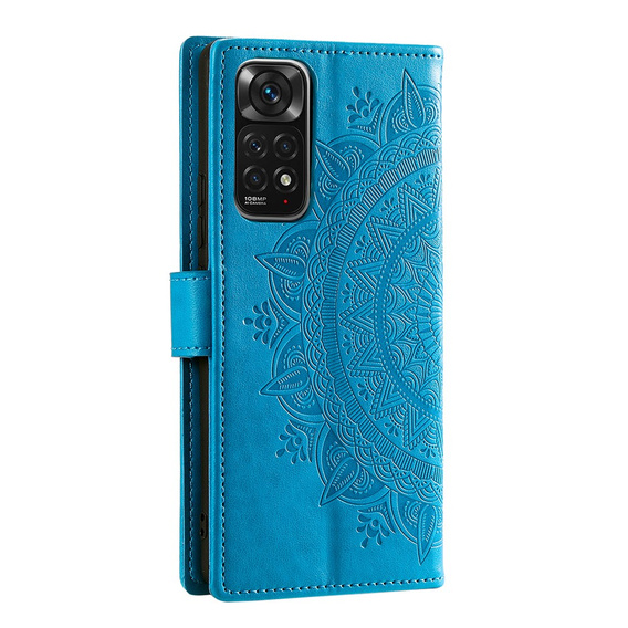 Чехол Wallet до Xiaomi Redmi Note 11/11S, Mandala, Blue